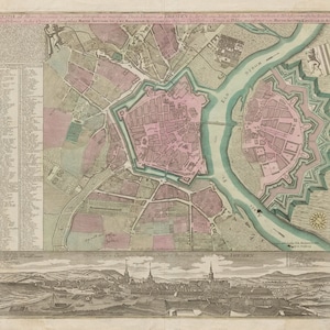 Dresden Map, Map of Dresden, Old Dresden Map, Germany Map, Map of Germany, Germany Map Print, 1762