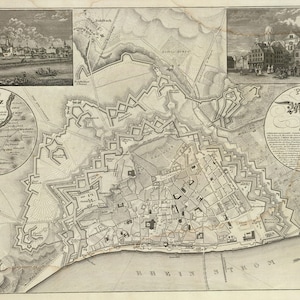 Kaart van Mainz, kaart van Mainz, oude kaart van Mainz, kaart van Duitsland, kaart van Duitsland, kaart van Duitsland, afdrukken van de kaart van Duitsland, 1849