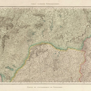 Teil des Gouvernements Nowgorod, alte Landkarte Russlands, Landkarte Russlands, Russland Download, Retro Landkarte Russland, Rschew Karte, Tver Karte, Toropets Karte, 1772