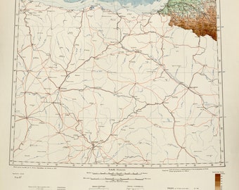 Carte de Pau, Plan Pau, Carte de France, Carte de France, Ville de Pau, Ancienne Carte de France, Carte de France, Carte de France Art mural, Carte de France imprimable, 1925