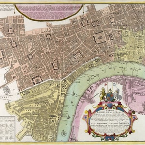 London Map, Map of London, Map of Great Britain, Map of England, Map of UK, Old Map of Europe, Antique Maps, 1671