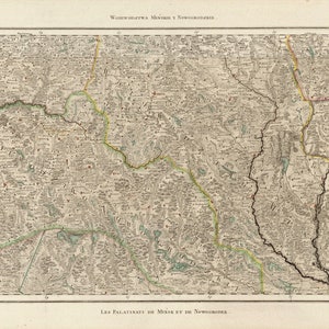 Old Map of Poland, Rizzi Zannoni, Carte de la Pologne, Minsk and Novogrodek Voivodship, Poland Map, Old Poland Map, Poland Maps, Poland 1772