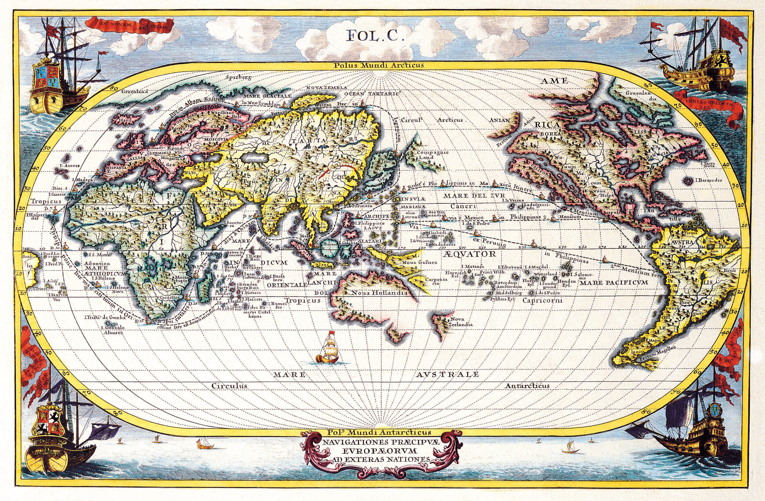 額装品/Old World Map Blue/ポスター World-Map-blue.jpg?v=