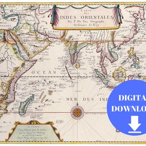 Old Map of India, Digital Map Print, Vintage Map, Vintage Map Print, Ancient Maps, Old Maps, Old Map Print, Antique Map, Poster Map