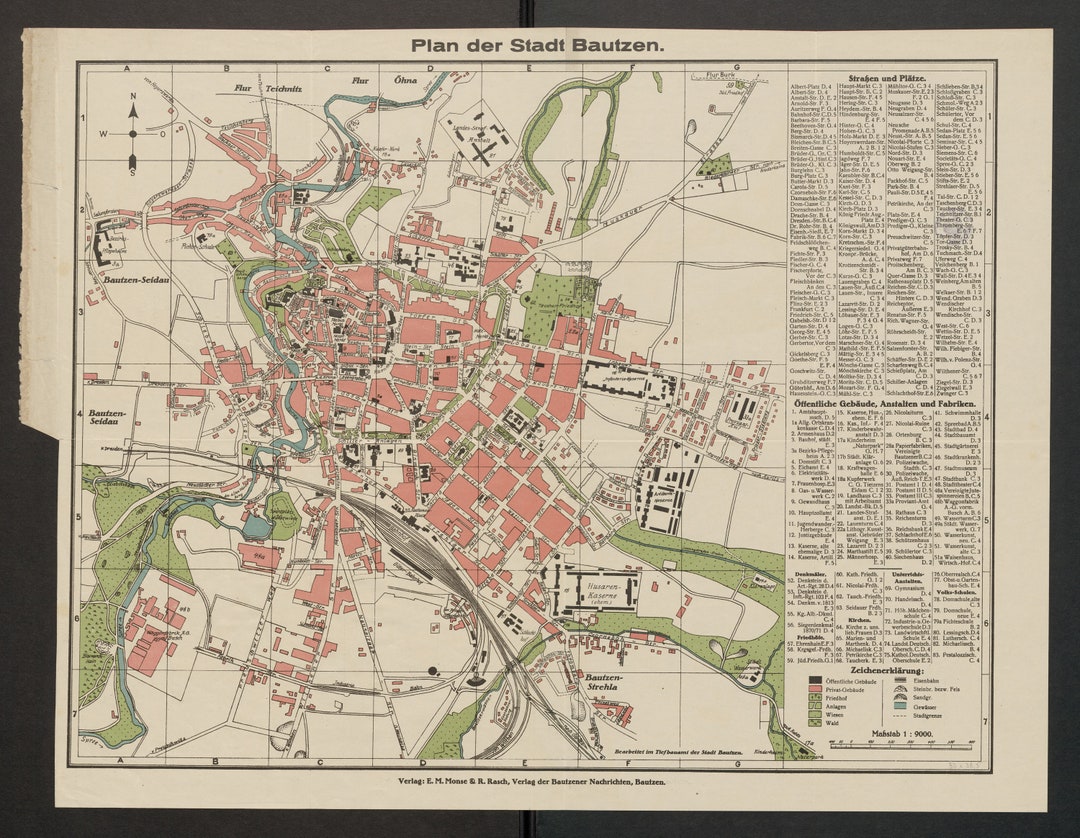Bautzen Stadtplan, Bautzen Karte, Bautzen Karte, Budissin Karte