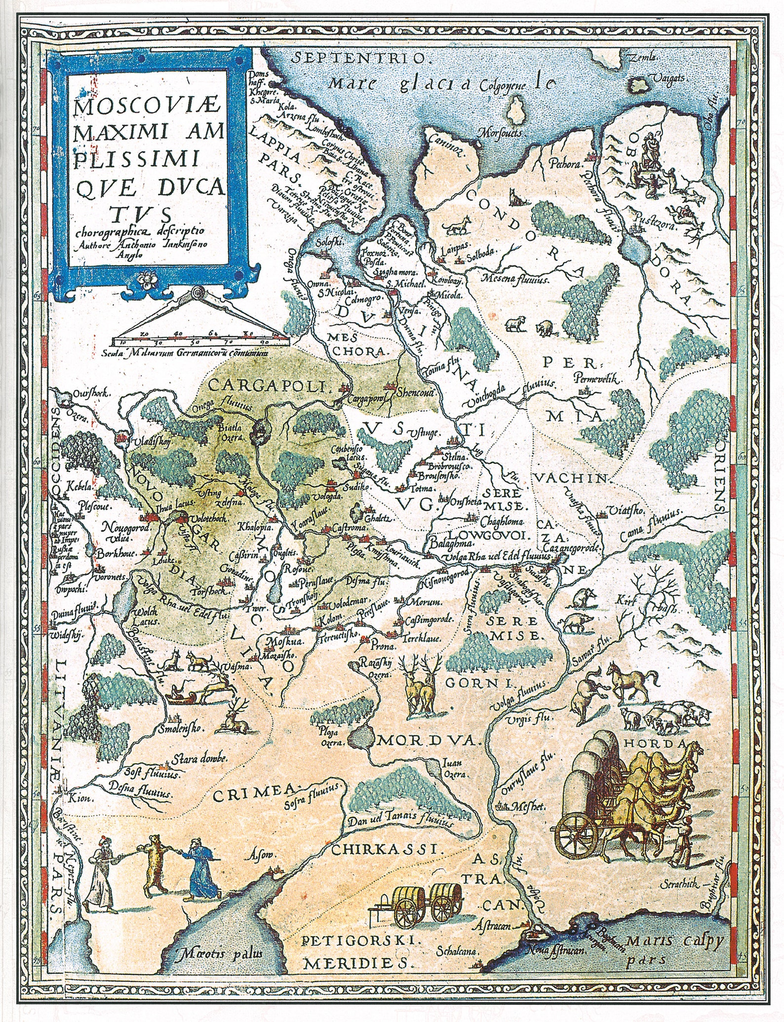 Moscovia Map, Map of Moscovia, Old Map of Russia, Old Europe Map ...