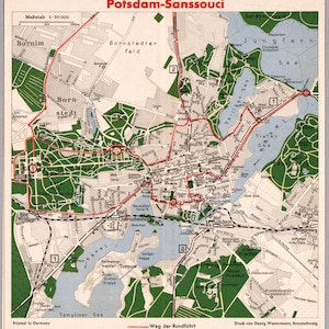 Potsdam Karte, Potsdam Stadtplan, Potsdam Stadtkarte, Potsdam Map, Carte de Potsdam, Ancienne carte de Potsdam, Carte de l’Allemagne, Carte de l’Allemagne, 1937