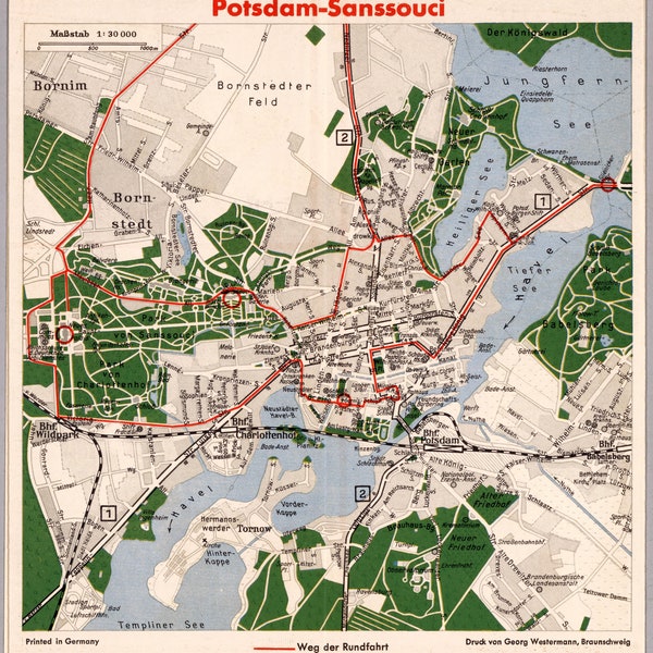 Potsdam Karte, Potsdam Stadtplan, Potsdam Stadtkarte, Potsdam Map, Map of Potsdam, Old Potsdam Map, Germany Map, Map of Germany, 1937