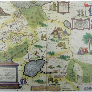 Russia Map, Tartaria Map, Old World Map, Digital Map Print, Vintage Map, Vintage Map Print, Ancient Maps, Old Map Print, Antique Map, 1562