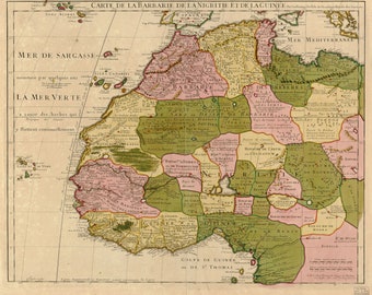 未開封 　イギリス　アンティーク　アフリカの地図 アフリカのアンティーク地図。1937年頃。額装可能な89年前の歴史的な石