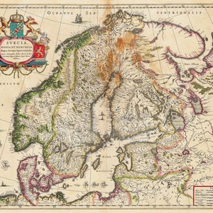 Ancienne carte de l’Europe du Nord, Carte de l’Europe du Nord, Carte de l’Europe, Carte de l’Europe, Carte de la Scandinavie, Cartes anciennes, Anciennes cartes, Ancienne carte Imprimer 1635