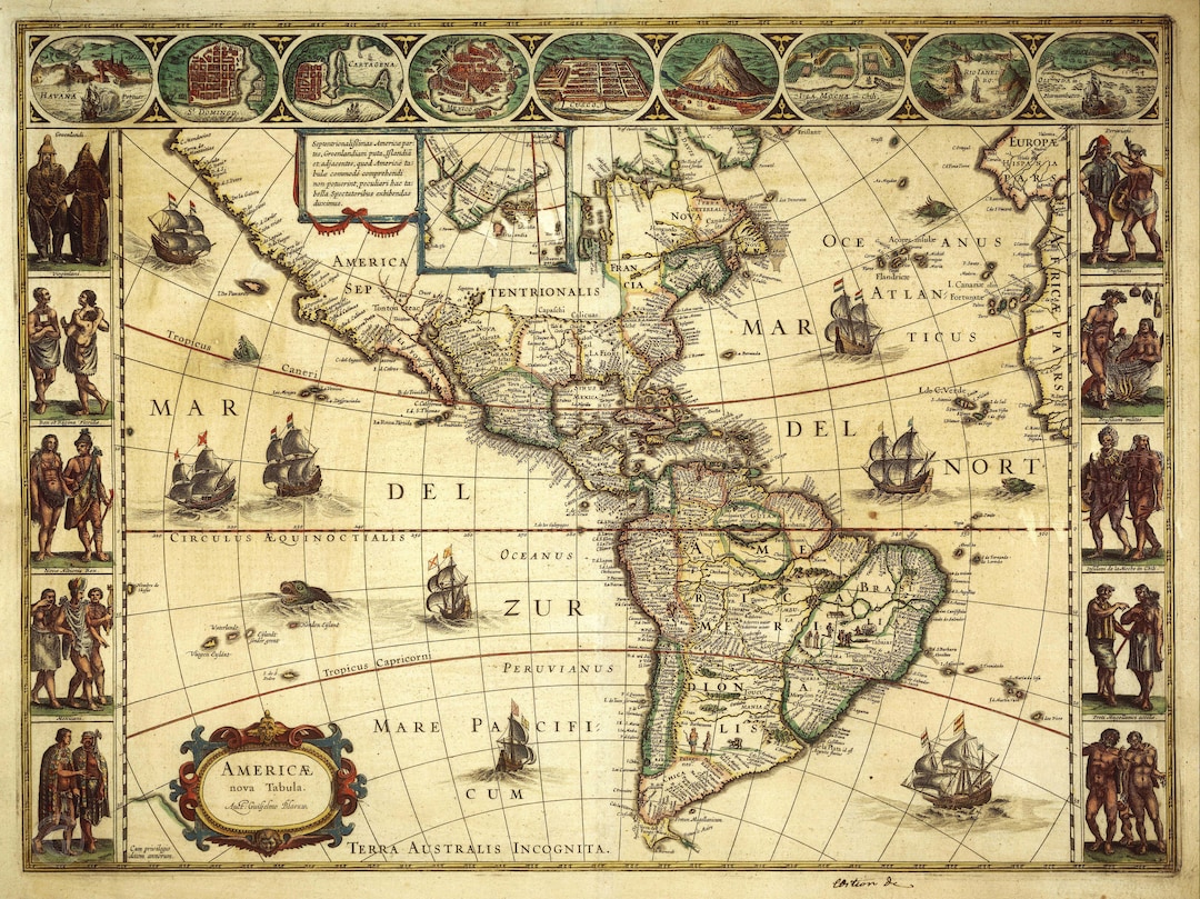 アメリカの古地図、アメリカ地図、アメリカの古地図、アメリカの古地図