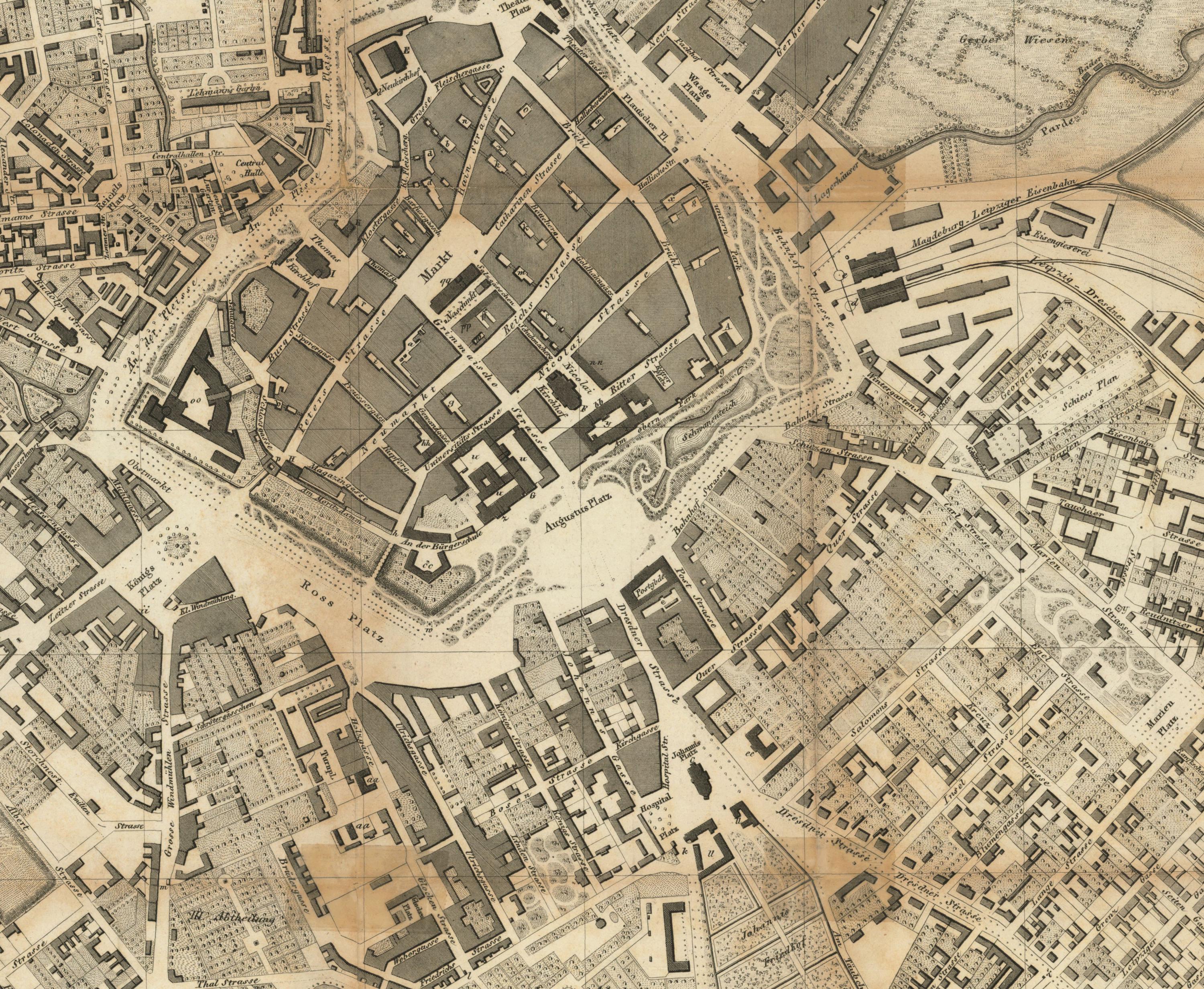 ライプツィヒの地図、ライプツィヒのアート、ライプツィヒのシュタット