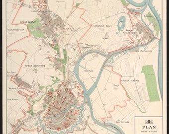 Danzig Landkarte, Danzig Landkarte, alte Danzig Landkarte, Landkarte Danzig, Danzig Plan, alter Danzig Plan, Retro Danzig Landkarte, Vintage Danzig Landkarte, Alt Danzig, 1908
