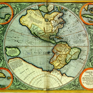 Map of America, America Map, Vintage Map, Vintage Map Print, Ancient Maps, Old Maps, Old Map Print, Antique Map, Poster Map,