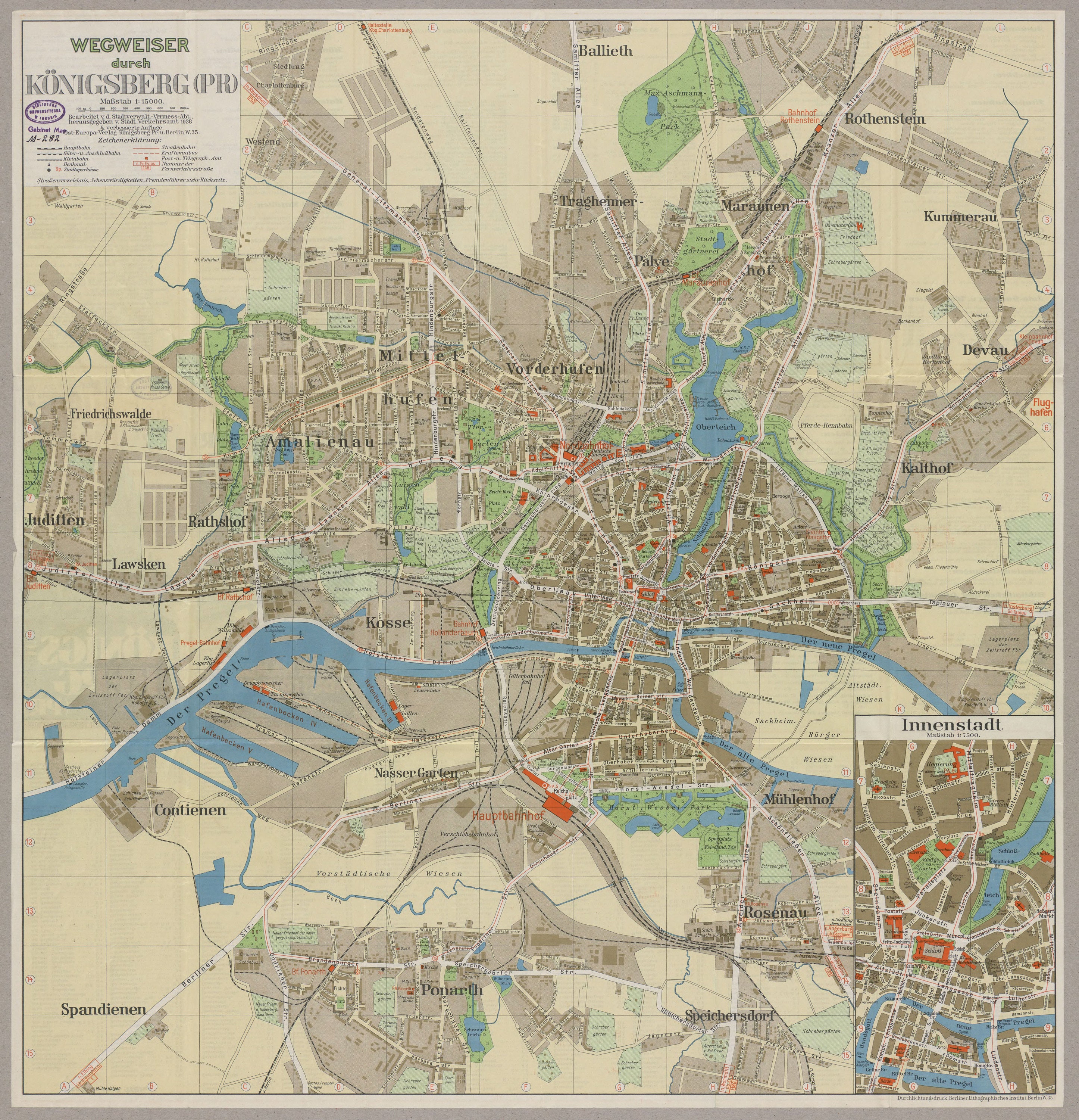 Königsberg Map, Konigsberg Plan, Old Konigsberg Map, Koenigsberg Map, Kaliningrad Map, Map of Kaliningrad, Kaliningrad Art, Russia Map, 1938
