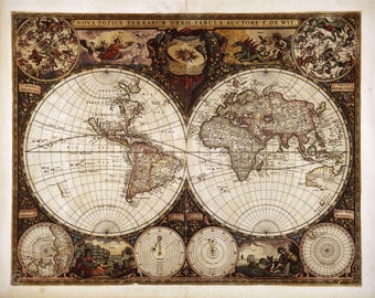 1809年製 アンティーク 世界 地図 本物 tirakita-shop_id-worldpos-5