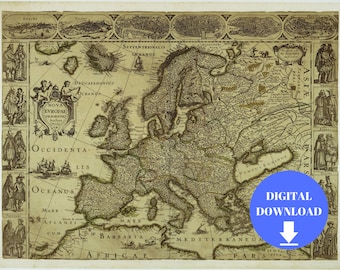 Mappa Vintage Florida E Cuba Caraibi Del 1591 - Poster Storico 16x20 Pollici