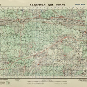 Cabrejas del Pinar Map, Map of Cabrejas del Pinar, Cabrejas del Pinar Plan, Cabrejas del Pinar Poster, Map of Spain, Spain Map, 1954