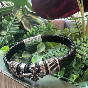 717,000  spells powerful Cross wealth richness powerful magic black stone wealth money success  Bracelet Jewelry