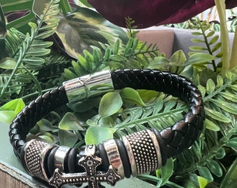 Pulsera de joyería con 717.000 hechizos, poderosa cruz, riqueza, magia, piedra negra, riqueza, dinero, éxito.