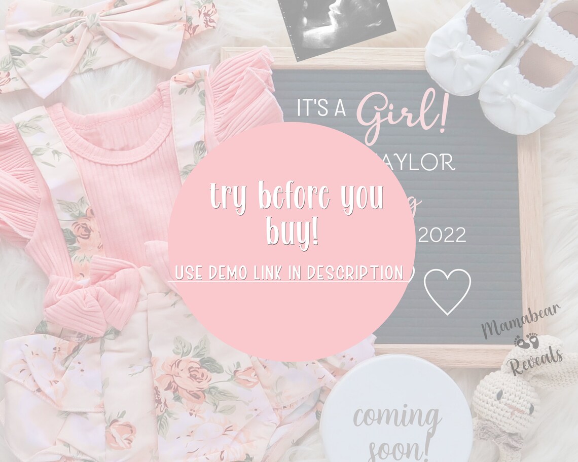 Digital Pregnancy Announcement Template Social Media Etsy