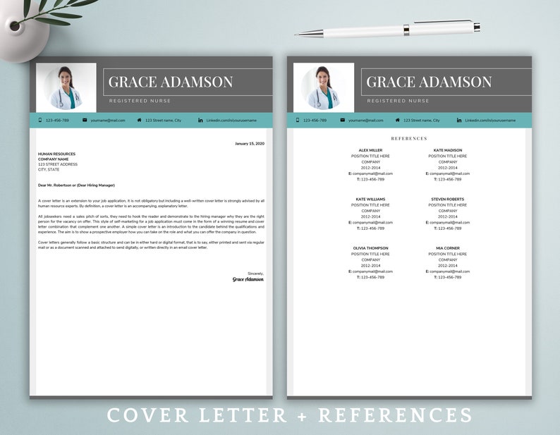 Google Docs Resume Template Nurse Resume Template Nursing - Etsy