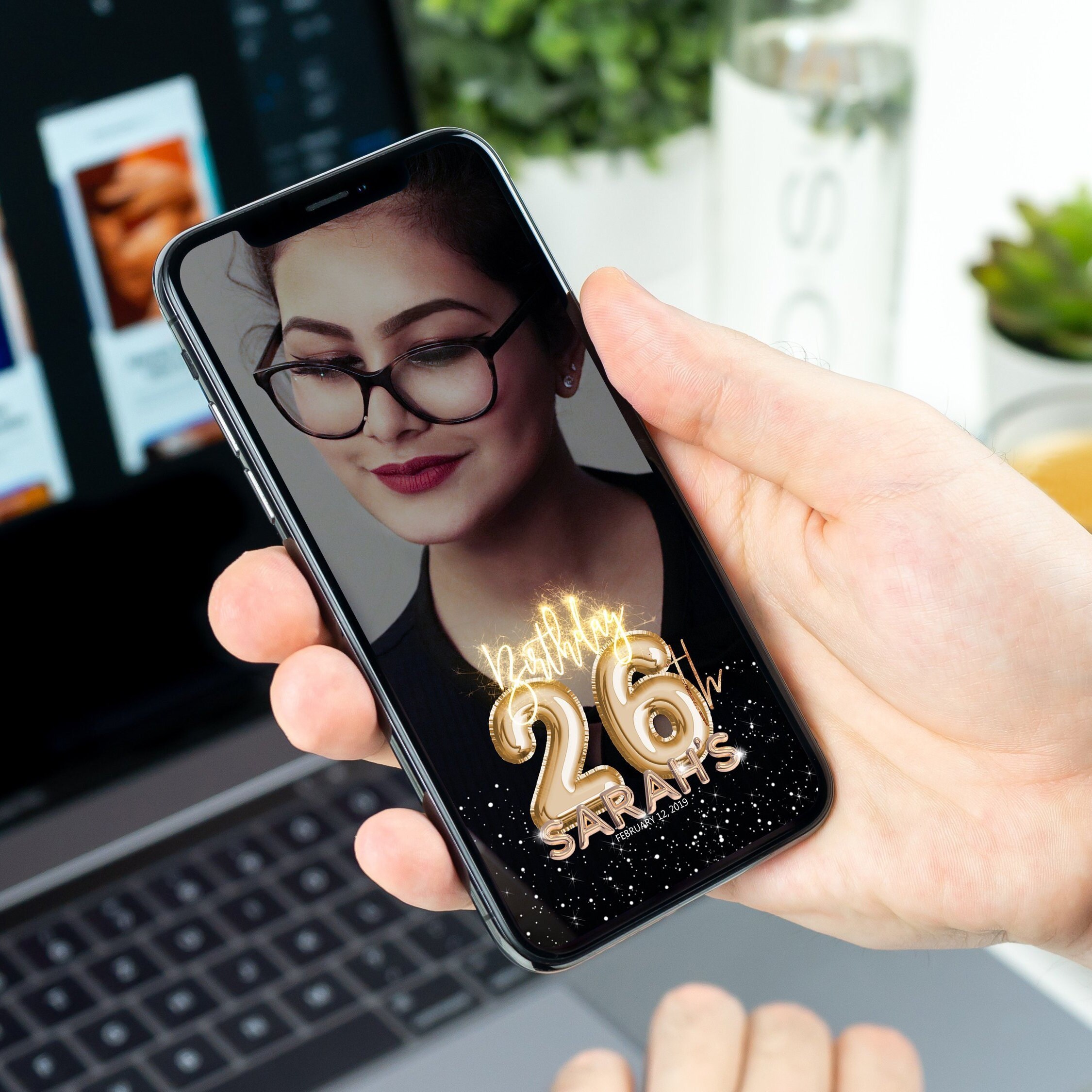 Gold Birthday Snapchat Filter Glitter Birthday Filter 26th Etsy