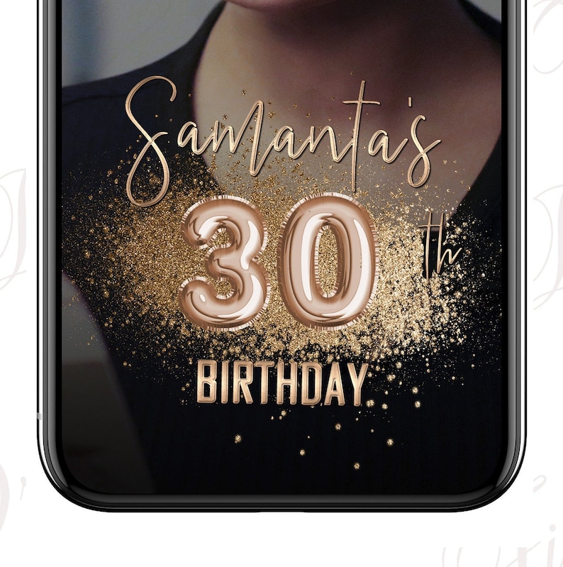 Birthday Snapchat Filter Glitter Birthday Filter 30th Etsy