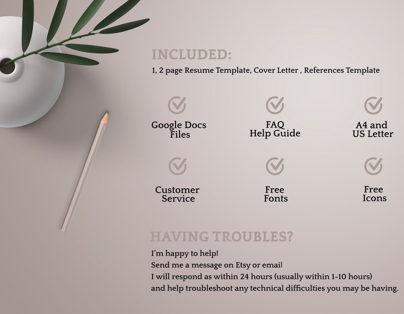 Resume Editing Template Fill In Editing Google Docs Resume Etsy