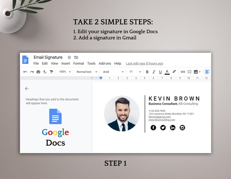 how to create custom email signature in gmail