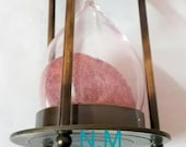 Vintage Brass Antique Finish Sand Timer Hourglass Approx 5 Minutes With Antique Finish Replica 6 quot inch Hight