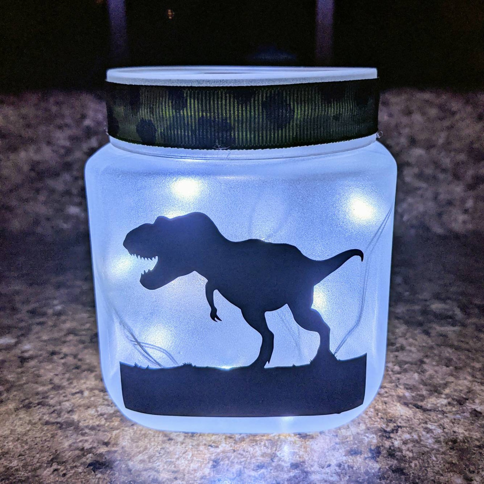 Lightup TRex Dinosaur Lantern Jar Etsy