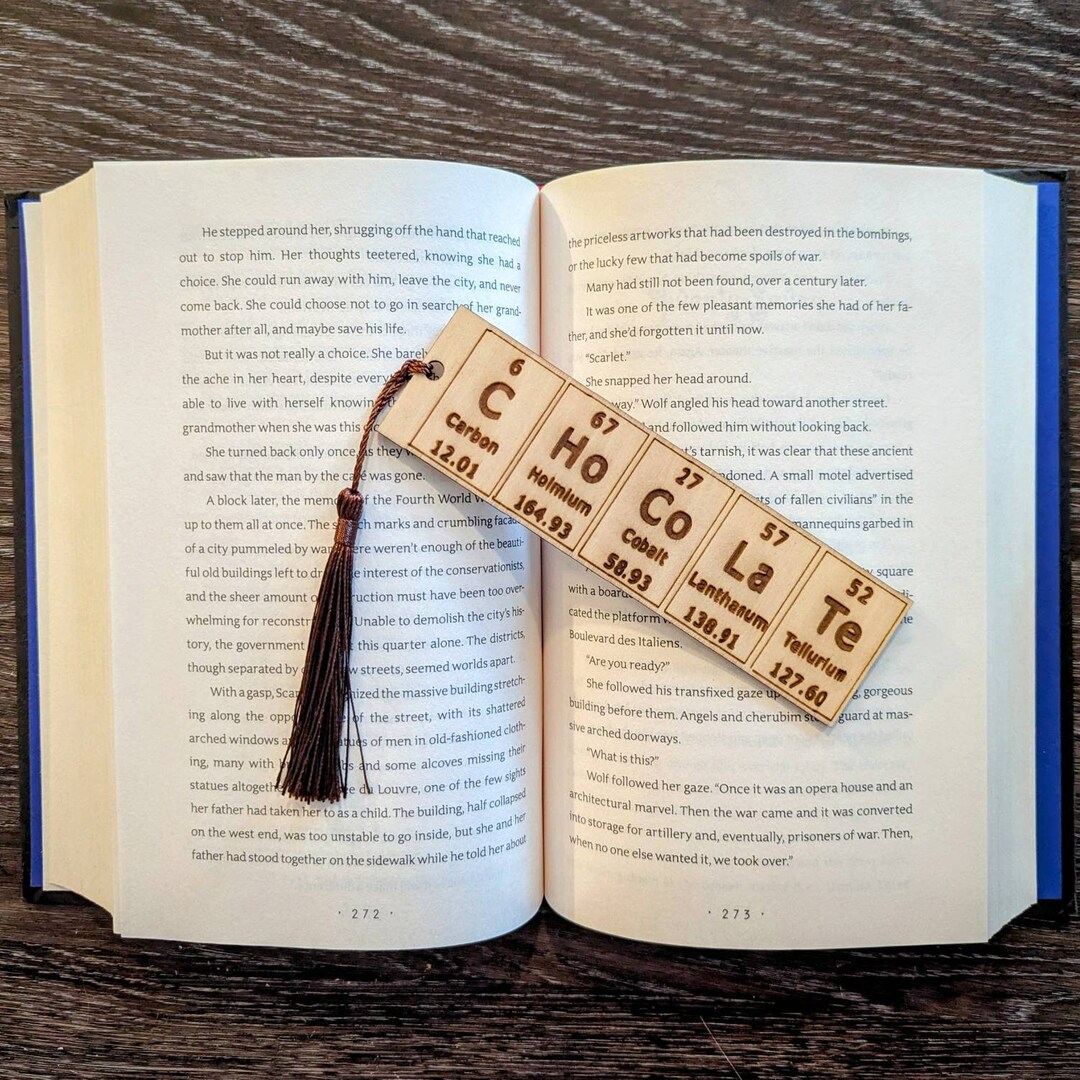 Table Bookmark Chocolate Periodic Table Bookmark - Etsy