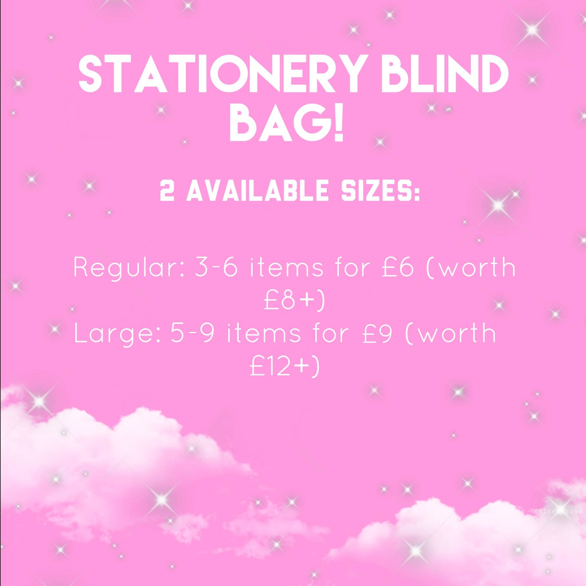 STATIONERY BLIND/ mystery bag Two sizes small and large Etsy