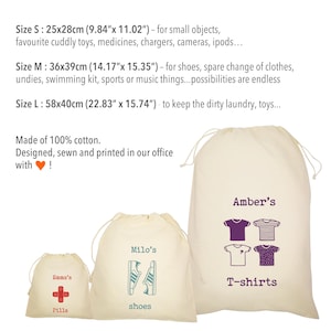 Personalised drawstring cotton bags image 3