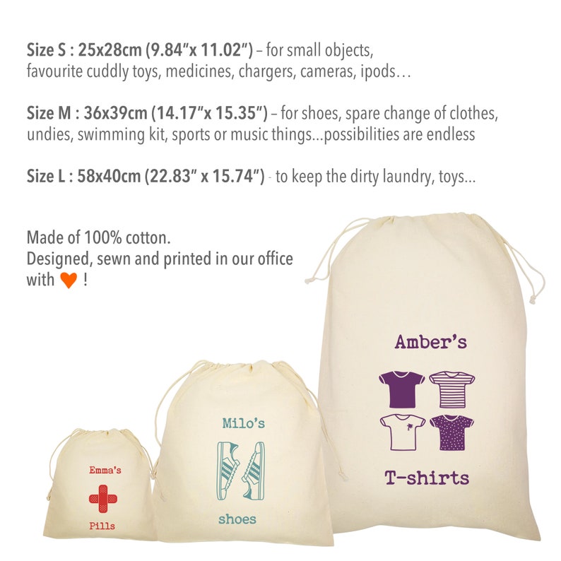 Personalised Drawstring Cotton Bags Etsy