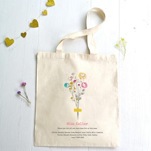 Personalised totebag perfect gift for Mother's day Teacher's Appreciation week Personalized totebag Custom totebag Cotton T209