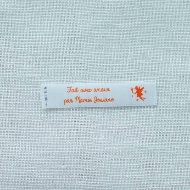 Personalised fabric sewing labels. Choice of colours and quantities. Font Always. Made to order sew in name labels zdjęcie 4