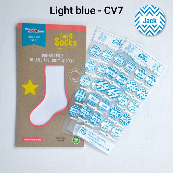 Etiquetas termo-adhesivas personalizadas para calcetines | Etsy México