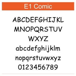 Etiquetas para coser personalizadas, 9 colores de impresión a elegir Tipo de letra Comic imagen 8