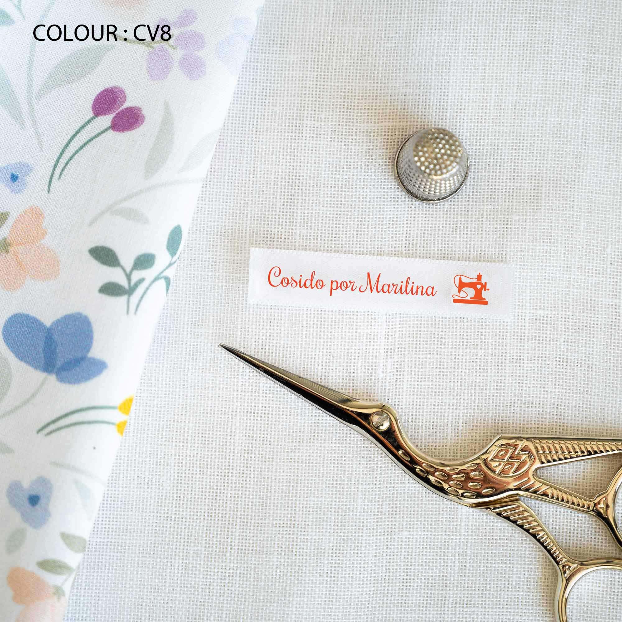 100 Etiquetas De Raso Para Coser - Hechas En Italia, 1.5x4 Cm + Margen Costura