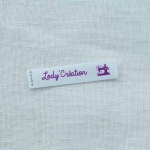 Personalised fabric sewing labels. Choice of colours and quantities. Font Always. Made to order sew in name labels 画像 5