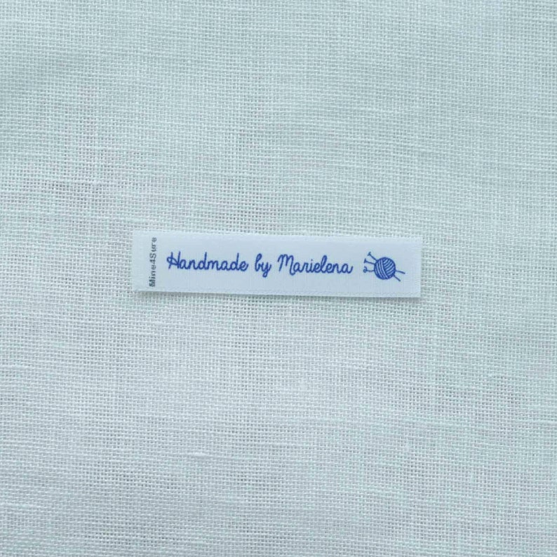 Personalised fabric sewing labels. Choice of colours and quantities. Font Always. Made to order sew in name labels zdjęcie 3