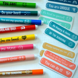 Etiquettes bienveillantes - Etiquettes positives - Etiquettes d'encouragement - Messages positifs - Messages d'encouragement - Motivation