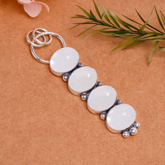 Acquista Bellissimo Ciondolo Vintage Con Gioielli Fatti A Mano In Argento Sterling 925 Con Pietra Di Luna Arcobaleno In Italia A Partire Da 14 - Foto 2