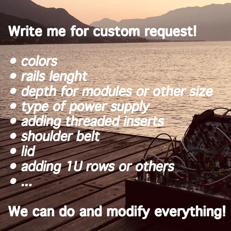 12U EURORACK CASE POWERED 84 104 126 hp or other patched image 1