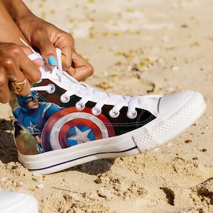 Captain America Vans Etsy