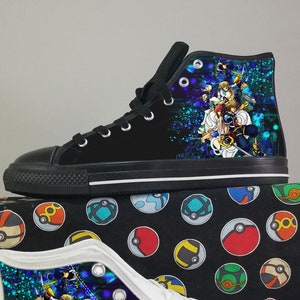 Kingdom Hearts Shoes, Kingdom Hearts Converse Style Shoes, Kingdom Hearts Gift Idea, Women's Men's High Top Sneakers