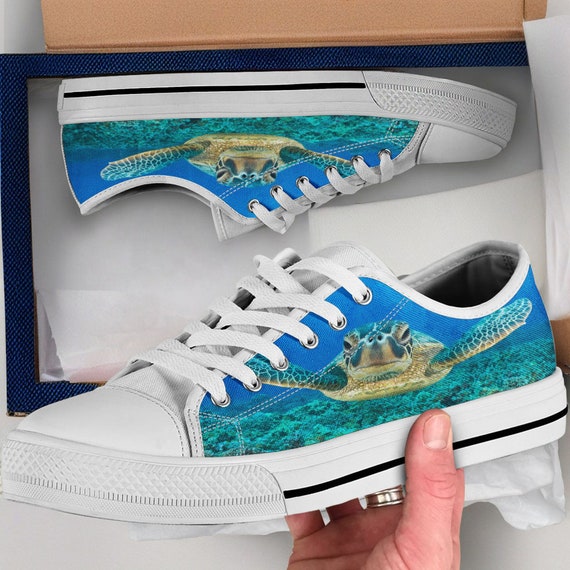 Sea Turtles Shoes Turtles Converse Style Shoes Sea Turtle Lover Gift Idea Women s Men s High Top Sneakers